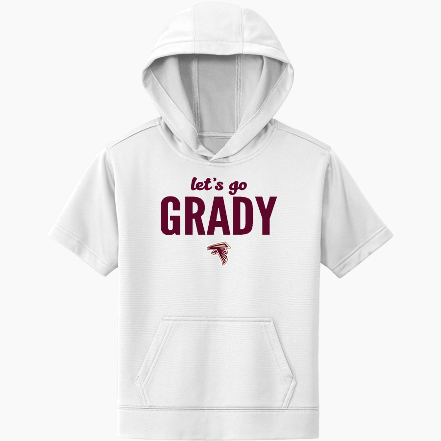 WM E GRADY VOC TECH SCHOOL FALCONS Sport-Tek Youth Sport-Wick Fleece Short Sleeve Hoodie