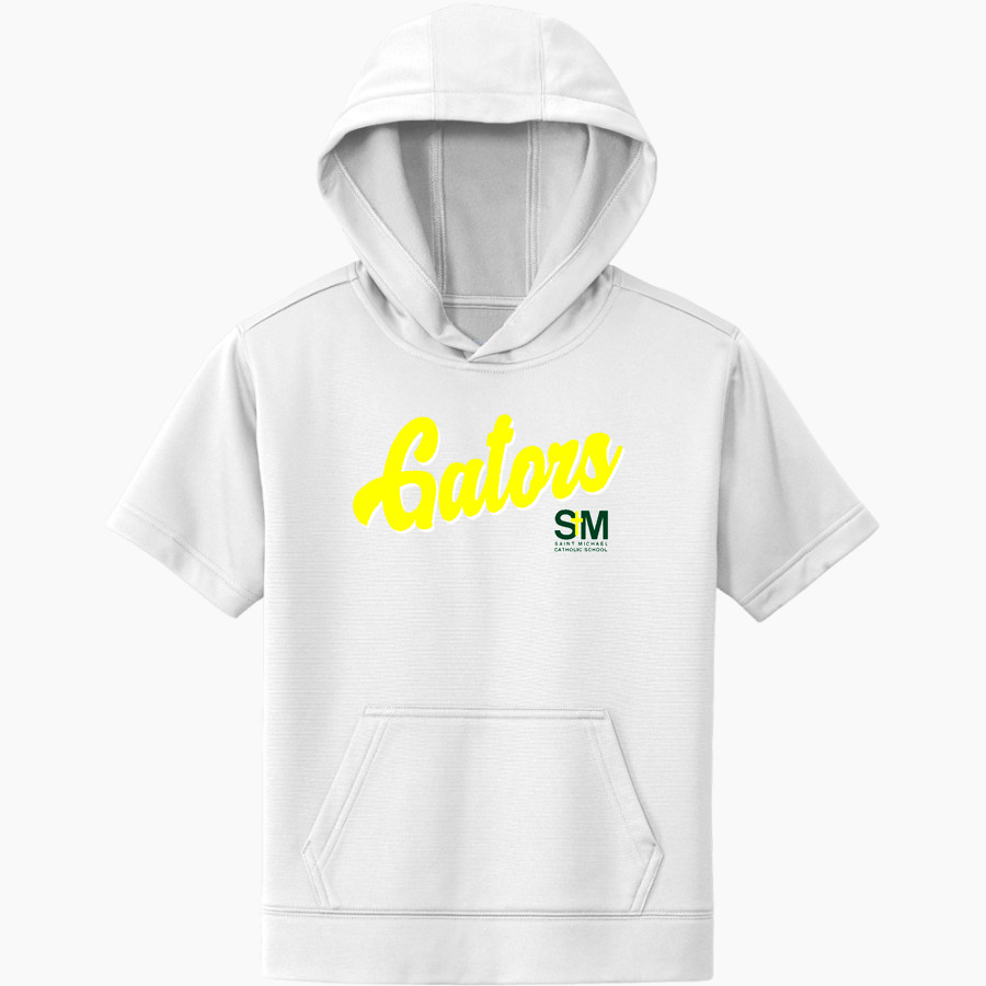 St. Michael Gators Sport-Tek Youth Sport-Wick Fleece Short Sleeve Hoodie