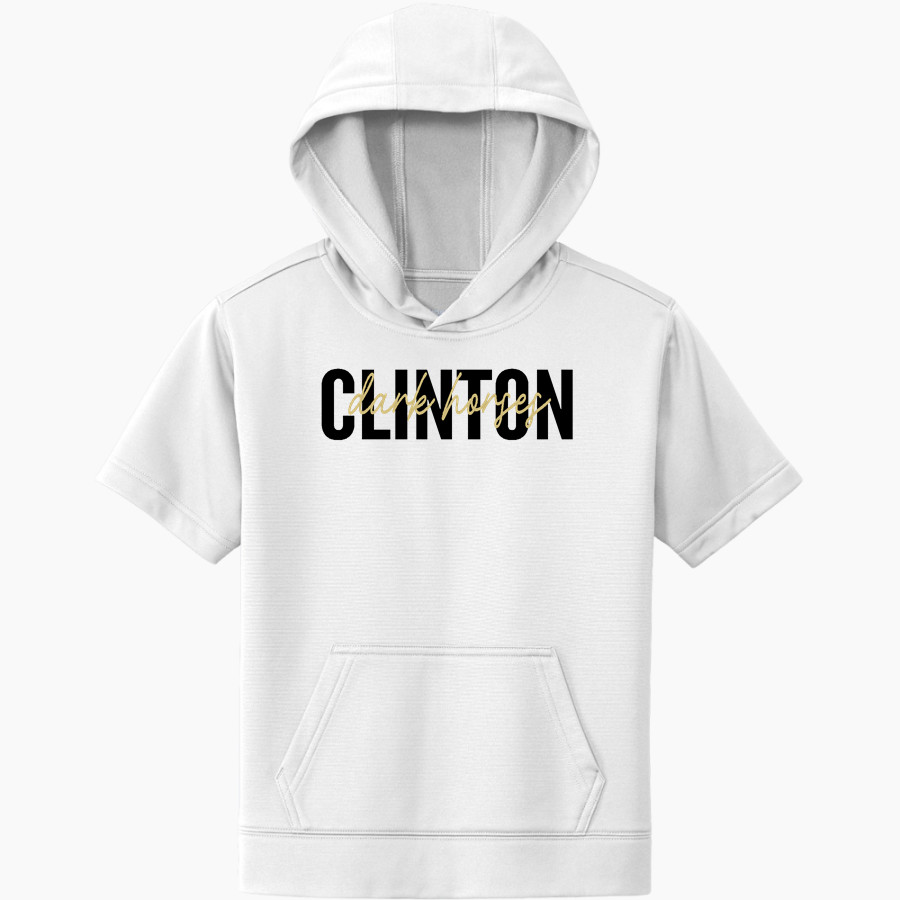 Clinton Dark Horses <span class="pdp-name-mascot">Clinton Dark Horses</span> Sport-Tek Youth Sport-Wick Fleece Short Sleeve Hoodie