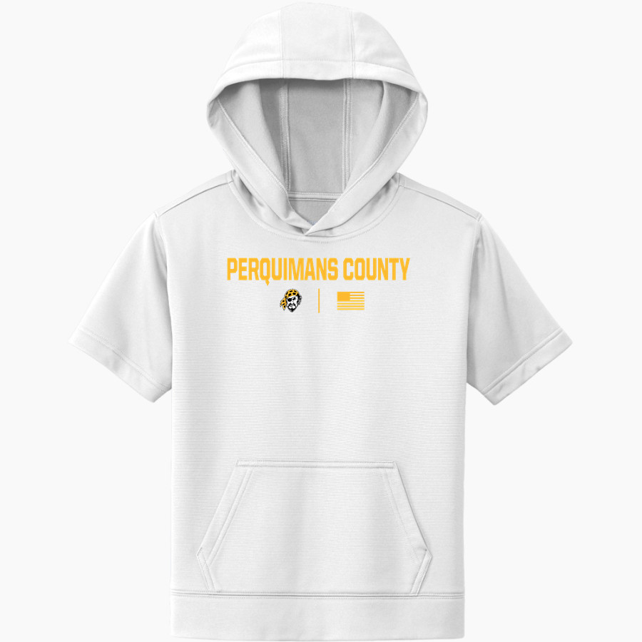 PERQUIMANS COUNTY HIGH SCHOOL PIRATES <span class="pdp-name-mascot">PERQUIMANS COUNTY PIRATES</span> Sport-Tek Youth Sport-Wick Fleece Short Sleeve Hoodie
