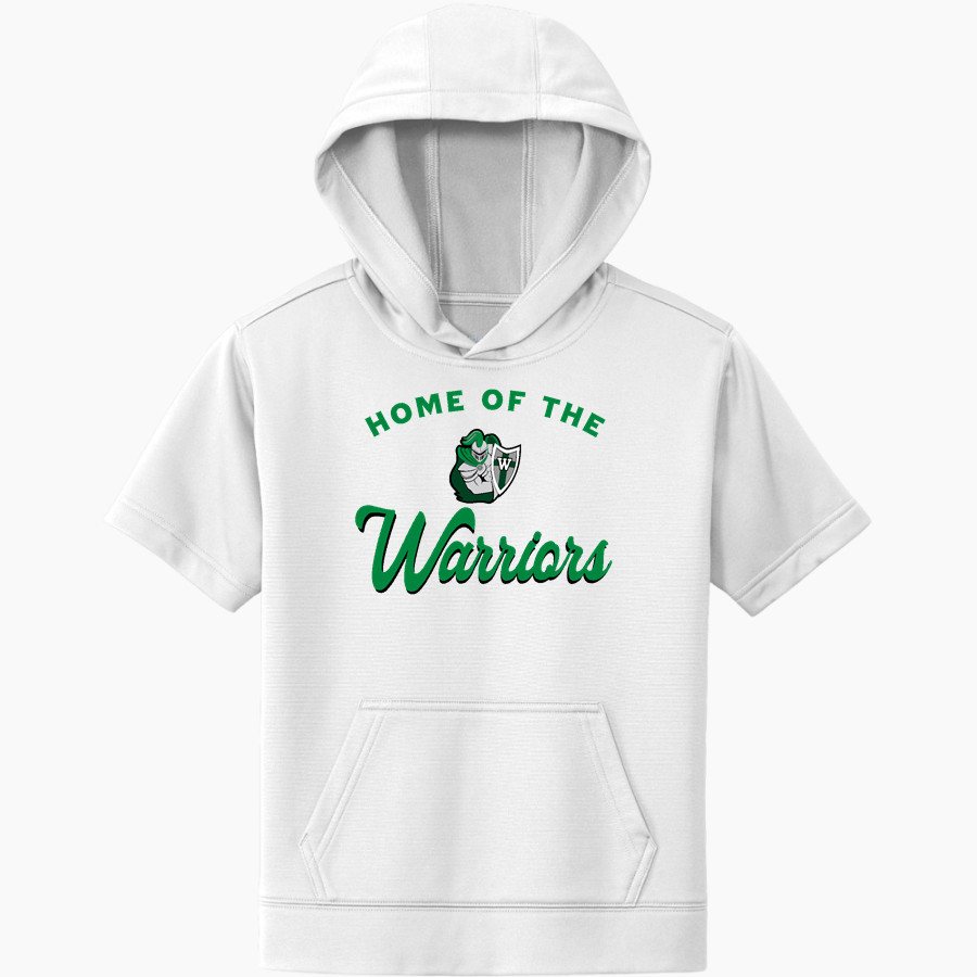 West Lutheran Warriors Sport-Tek Youth Sport-Wick Fleece Short Sleeve Hoodie