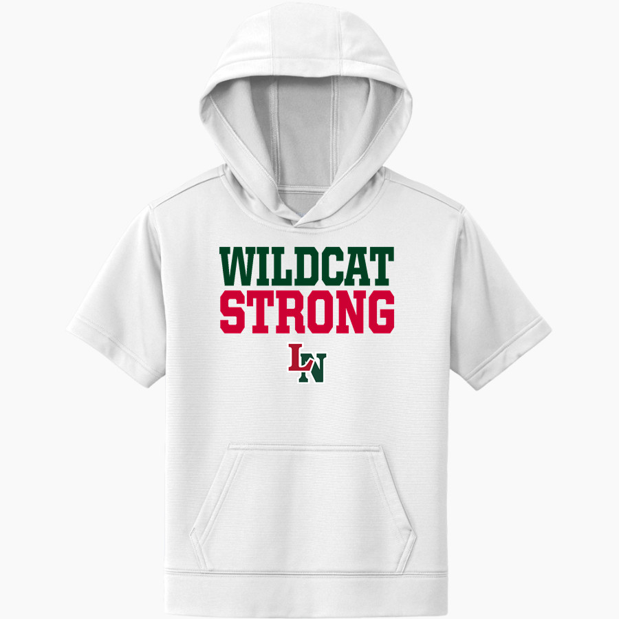Lawrence North Wildcats <span class="pdp-name-mascot">Lawrence North Wildcats</span> Sport-Tek Youth Sport-Wick Fleece Short Sleeve Hoodie