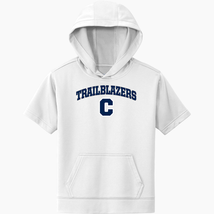 DETROIT CENTRAL HIGH SCHOOL TRAILBLAZERS <span class="pdp-name-mascot">DETROIT TRAILBLAZERS</span> Sport-Tek Youth Sport-Wick Fleece Short Sleeve Hoodie