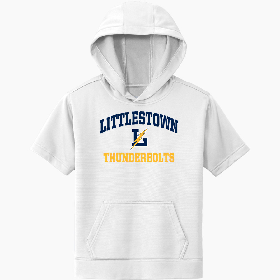 LITTLESTOWN HIGH SCHOOL THUNDERBOLTS Sport-Tek Youth Sport-Wick Fleece Short Sleeve Hoodie