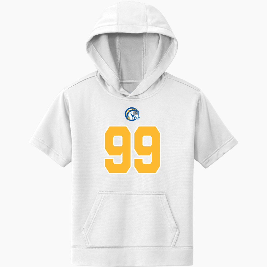BRIAR CLIFF Chargers <span class="pdp-name-mascot">BRIAR CLIFF Chargers</span> Sport-Tek Youth Sport-Wick Fleece Short Sleeve Hoodie