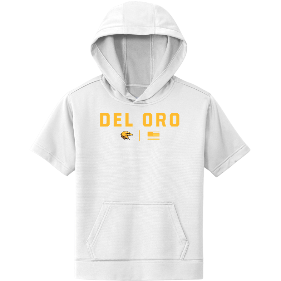 Del Oro Golden Eagles <span class="pdp-name-mascot">Del Oro High School</span> Sport-Tek Youth Sport-Wick Fleece Short Sleeve Hoodie