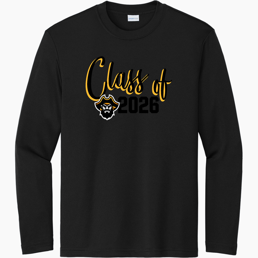 CRANDALL HIGH SCHOOL PIRATES Sport-Tek Youth Long Sleeve PosiCharge Competitor Tee