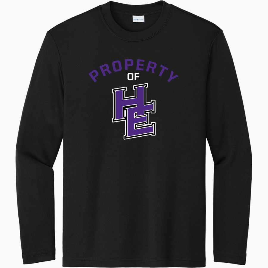 HYDRO-EAKLY HIGH SCHOOL BOBCATS Sport-Tek Youth Long Sleeve PosiCharge Competitor Tee