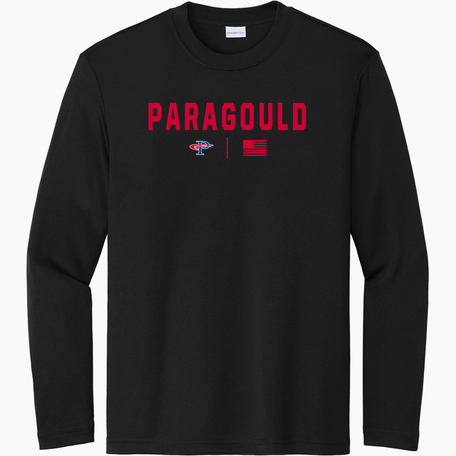 PARAGOULD HIGH SCHOOL RAMS Sport-Tek Youth Long Sleeve PosiCharge Competitor Tee