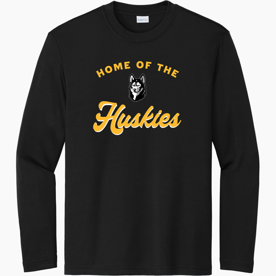 HIGHLAND HIGH SCHOOL HUSKIES Sport-Tek Youth Long Sleeve PosiCharge Competitor Tee