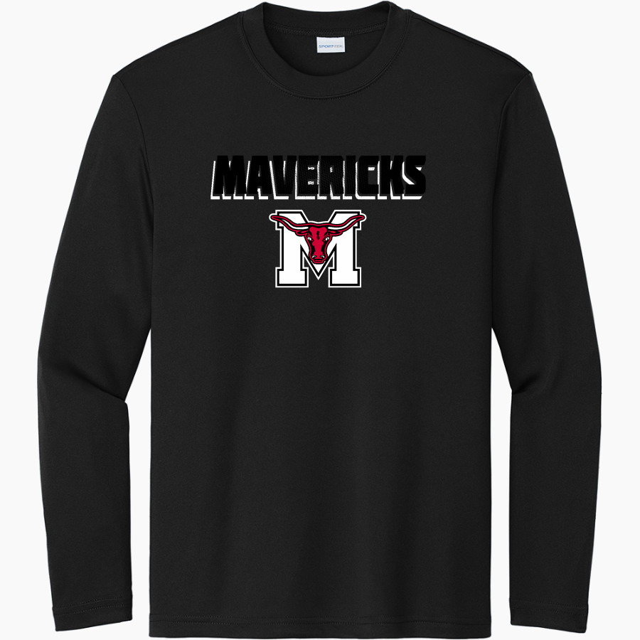 Marshall Mavericks Sport-Tek Youth Long Sleeve PosiCharge Competitor Tee