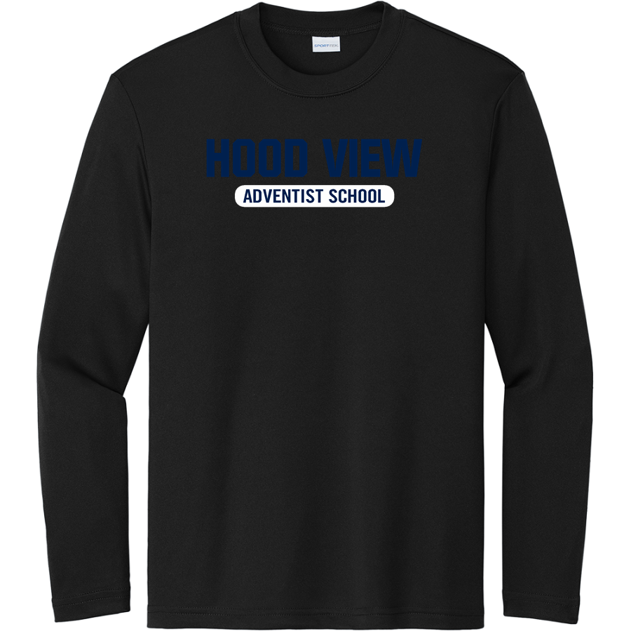 HVAS Hood View Adventist Sch <span class="pdp-name-mascot">Hood View Junior Academy</span> Sport-Tek Youth Long Sleeve PosiCharge Competitor Tee