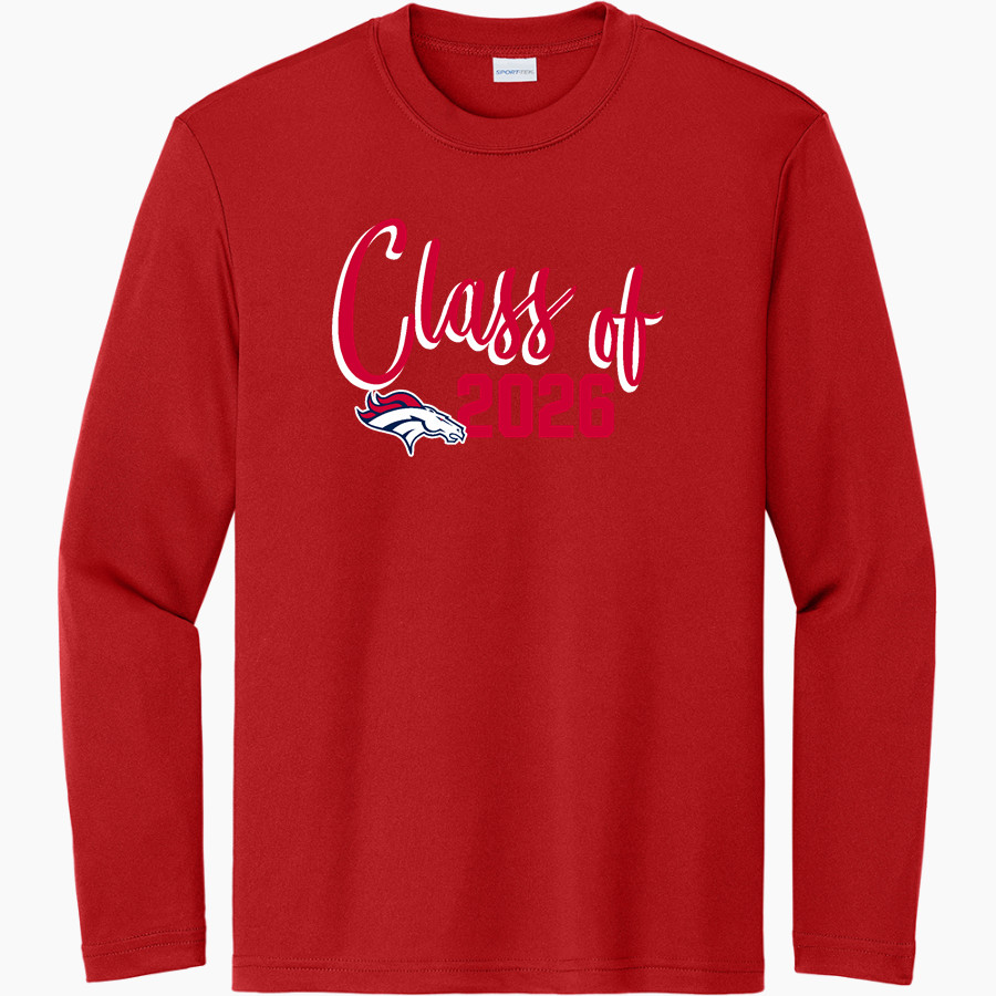 MIDDLEBURG HIGH SCHOOL BRONCOS Sport-Tek Youth Long Sleeve PosiCharge Competitor Tee