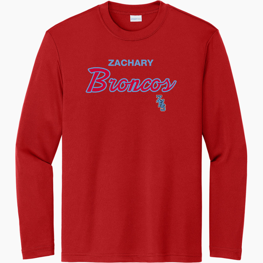 Zachary Broncos <span class="pdp-name-mascot">Zachary Broncos</span> Sport-Tek Youth Long Sleeve PosiCharge Competitor Tee