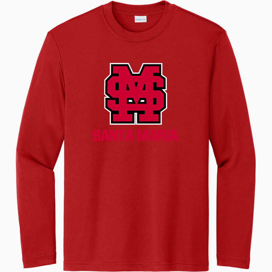 SANTA MARIA HIGH SCHOOL SAINTS Sport-Tek Youth Long Sleeve PosiCharge Competitor Tee