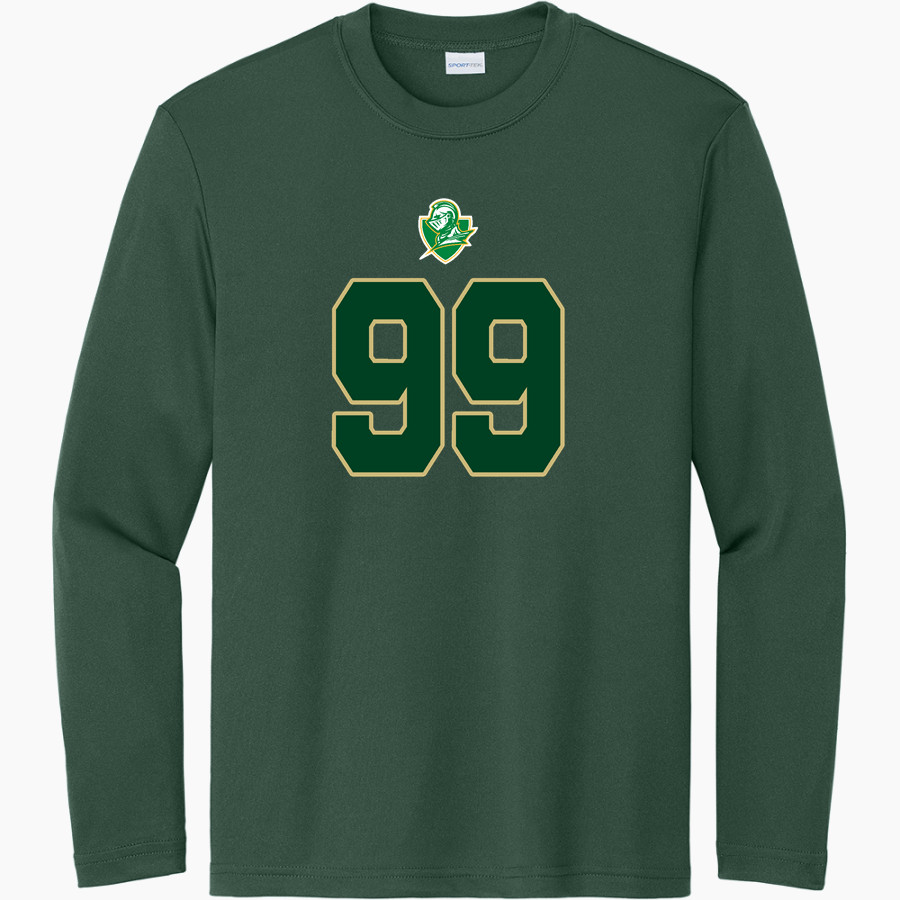 NOTRE DAME HIGH SCHOOL GREEN KNIGHTS <span class="pdp-name-mascot">NOTRE DAME GREEN KNIGHTS</span> Sport-Tek Youth Long Sleeve PosiCharge Competitor Tee