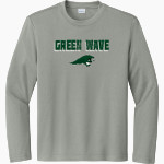 Greenville Green Wave official sideline store <span class="pdp-name-mascot">Greenville Green Wave</span> Sport-Tek Youth Long Sleeve PosiCharge Competitor Tee Front Thumbnail
