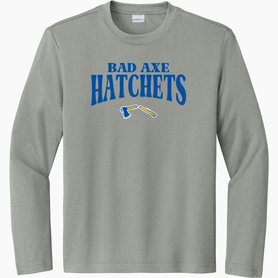 BAD AXE HIGH SCHOOL HATCHETS <span class="pdp-name-mascot">BAD AXE HATCHETS</span> Sport-Tek Youth Long Sleeve PosiCharge Competitor Tee