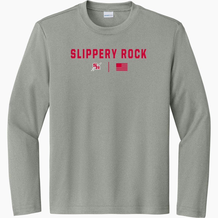 SLIPPERY ROCK HIGH SCHOOL ROCKETS <span class="pdp-name-mascot">SLIPPERY ROCK AREA ROCKETS</span> Sport-Tek Youth Long Sleeve PosiCharge Competitor Tee