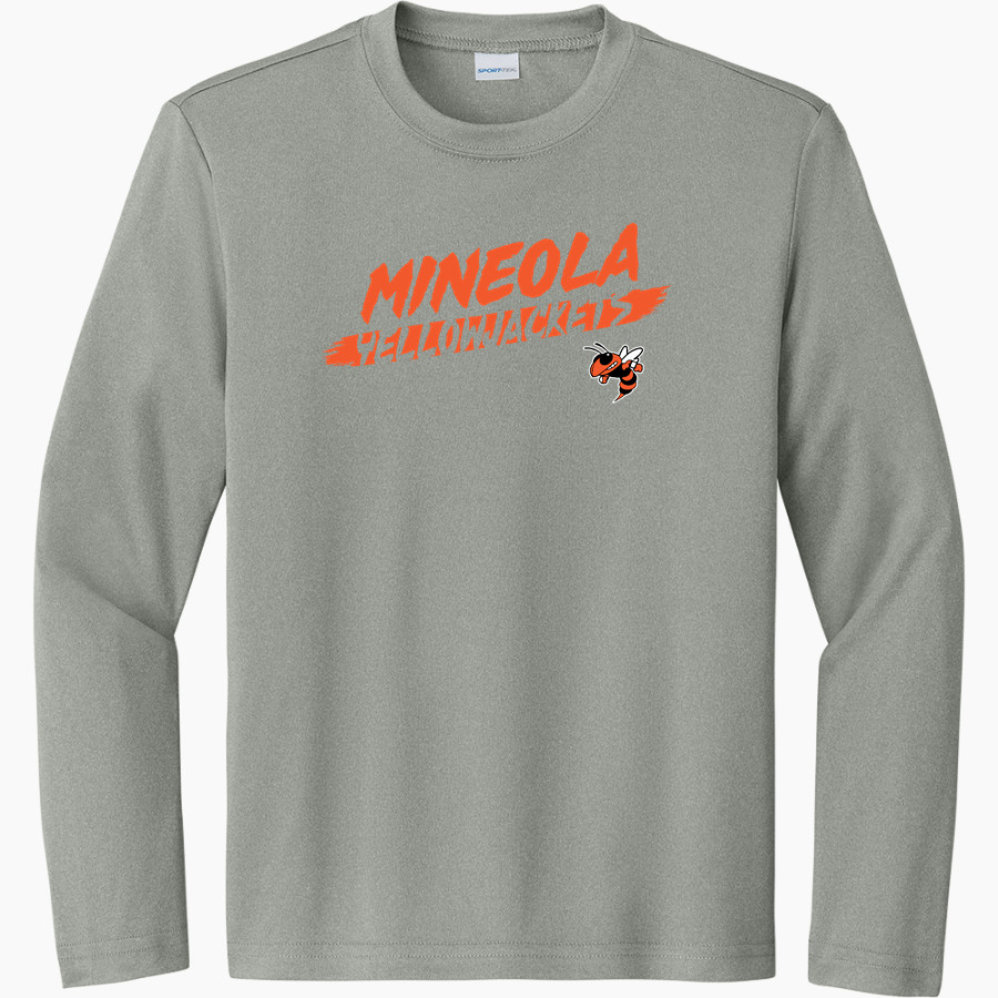 MINEOLA HIGH SCHOOL YELLOWJACKETS Sport-Tek Youth Long Sleeve PosiCharge Competitor Tee