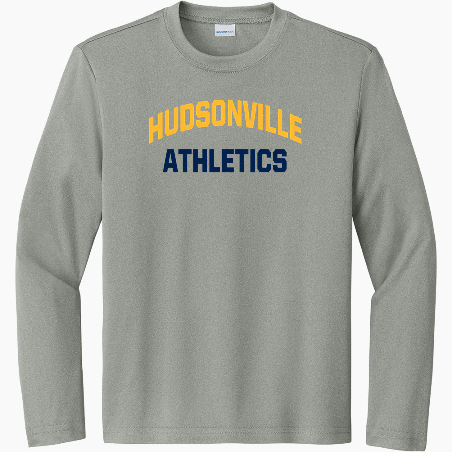 HUDSONVILLE HIGH SCHOOL EAGLES <span class="pdp-name-mascot">HUDSONVILLE EAGLES</span> Sport-Tek Youth Long Sleeve PosiCharge Competitor Tee