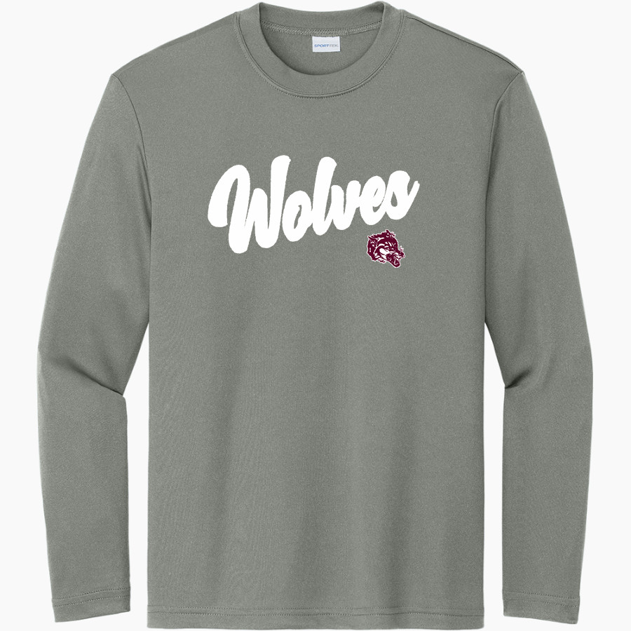 WINNECONNE HIGH SCHOOL WOLVES <span class="pdp-name-mascot">WINNECONNE WOLVES</span> Sport-Tek Youth Long Sleeve PosiCharge Competitor Tee
