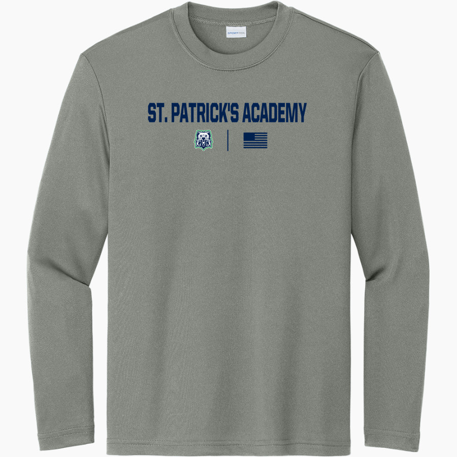 St. Patrick's Academy Wolfhounds <span class="pdp-name-mascot">Great Falls Central Catholic H S Mustangs</span> Sport-Tek Youth Long Sleeve PosiCharge Competitor Tee