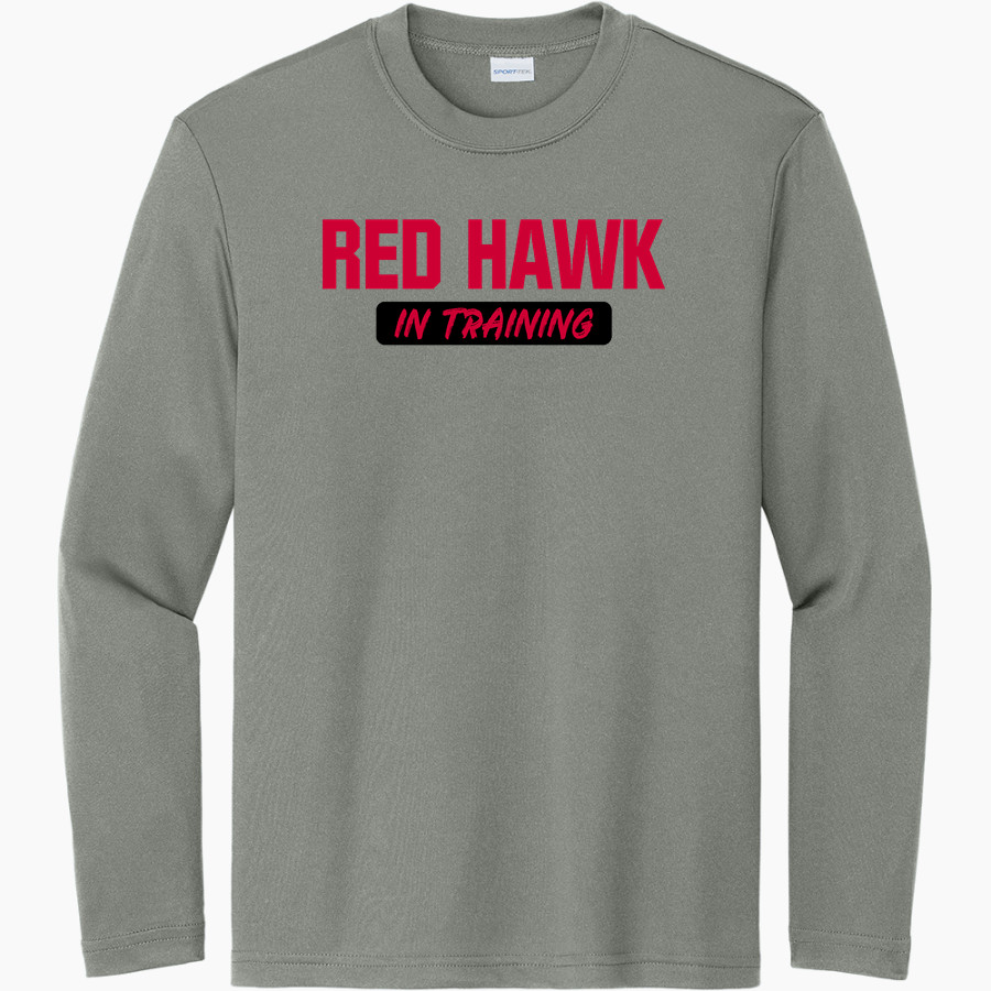 ATHENS HIGH SCHOOL RED HAWKS <span class="pdp-name-mascot">ATHENS RED HAWKS</span> Sport-Tek Youth Long Sleeve PosiCharge Competitor Tee