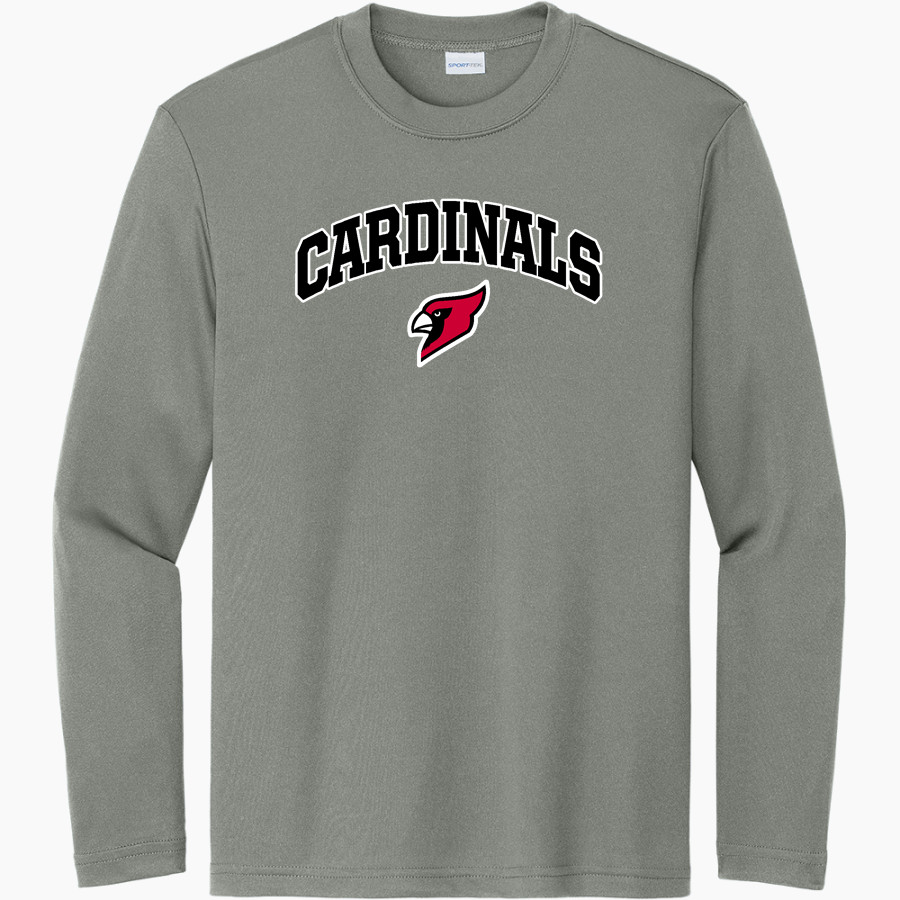 BANGOR HIGH SCHOOL CARDINALS <span class="pdp-name-mascot">BANGOR CARDINALS</span> Sport-Tek Youth Long Sleeve PosiCharge Competitor Tee