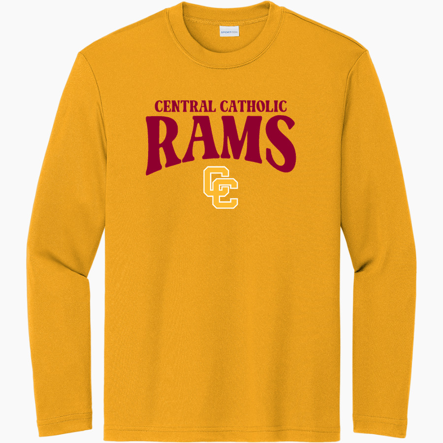 Central Catholic Rams <span class="pdp-name-mascot">Central Catholic Rams</span> Sport-Tek Youth Long Sleeve PosiCharge Competitor Tee