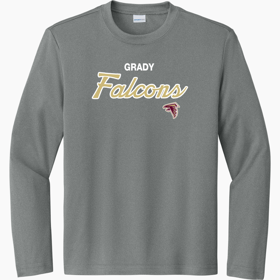 WM E GRADY VOC TECH SCHOOL FALCONS Sport-Tek Youth Long Sleeve PosiCharge Competitor Tee