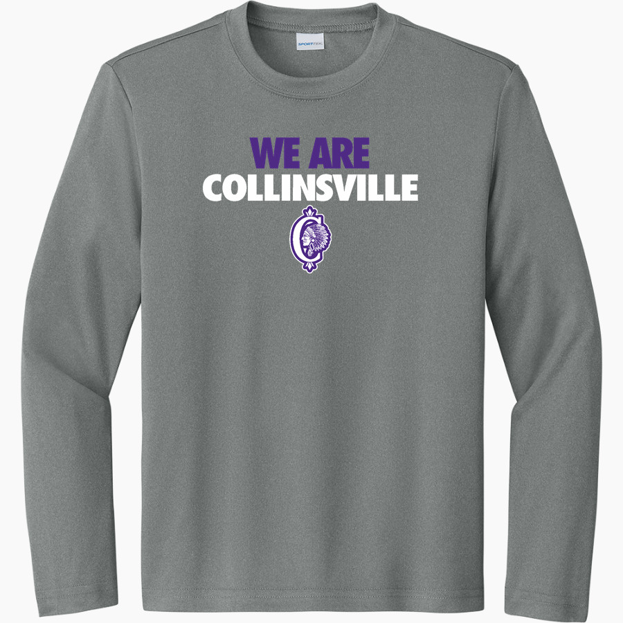 Collinsville Kahoks Sport-Tek Youth Long Sleeve PosiCharge Competitor Tee