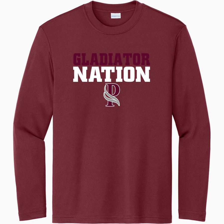 Pacific Northwest Gladiators <span class="pdp-name-mascot">Pacific Northwest Christian College Gladiators</span> Sport-Tek Youth Long Sleeve PosiCharge Competitor Tee
