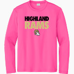 HIGHLAND HIGH SCHOOL RAMS <span class="pdp-name-mascot">HIGHLAND RAMS</span> Sport-Tek Youth Long Sleeve PosiCharge Competitor Tee Front Thumbnail