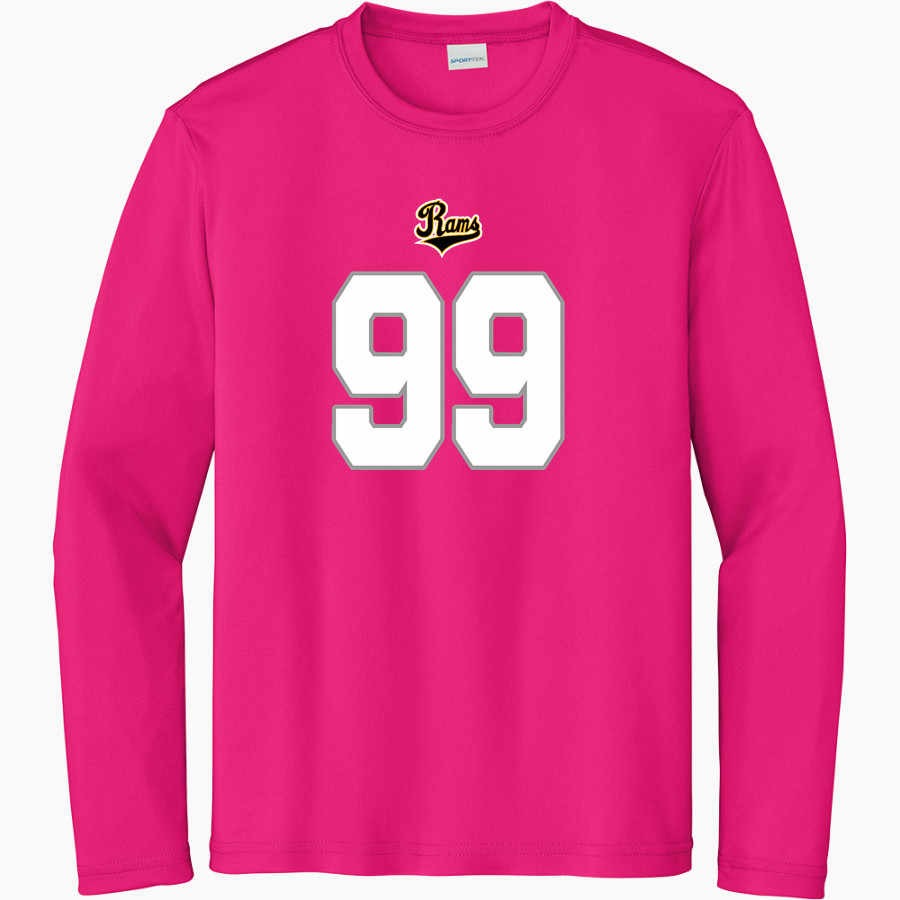 Worth Rams Sport-Tek Youth Long Sleeve PosiCharge Competitor Tee