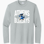 ATHENS HIGH SCHOOL BLUEJAYS Sport-Tek Youth Long Sleeve PosiCharge Competitor Tee Front Thumbnail
