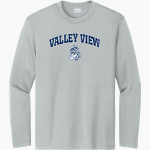 VALLEY VIEW HIGH SCHOOL SPARTANS Sport-Tek Youth Long Sleeve PosiCharge Competitor Tee Front Thumbnail