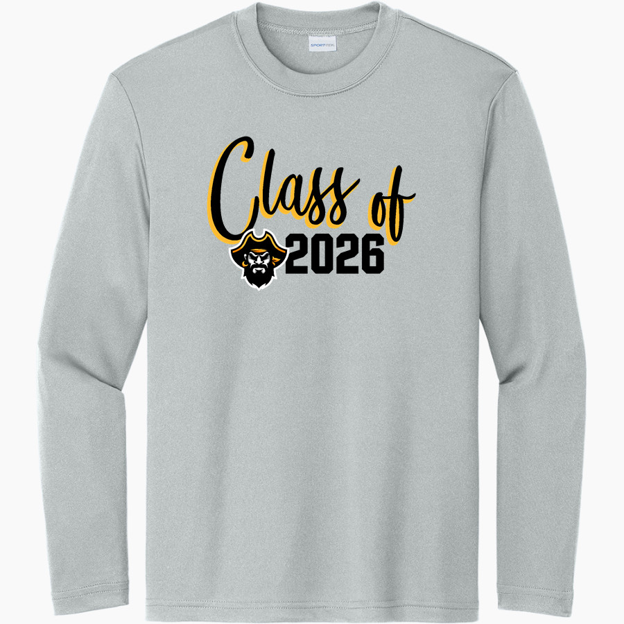 CRANDALL HIGH SCHOOL PIRATES Sport-Tek Youth Long Sleeve PosiCharge Competitor Tee