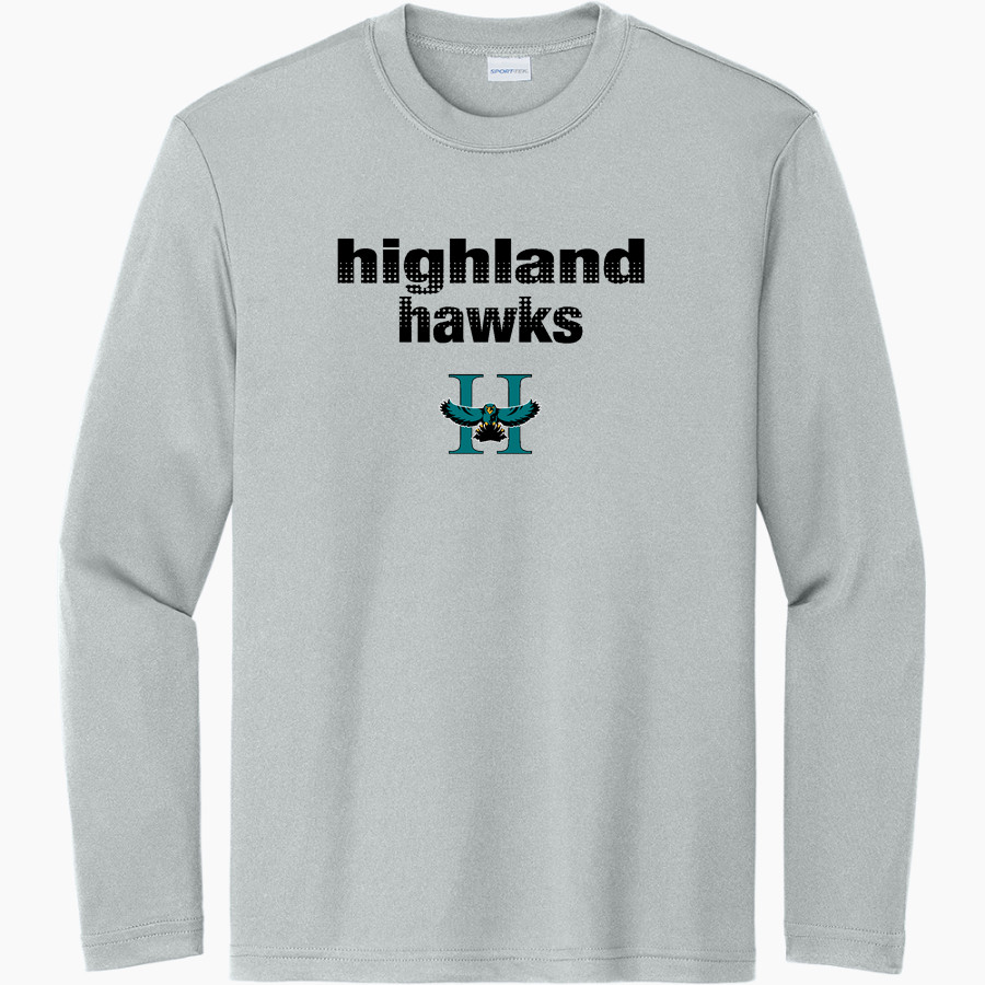 Highland Hawks <span class="pdp-name-mascot">Highland Hawks</span> Sport-Tek Youth Long Sleeve PosiCharge Competitor Tee