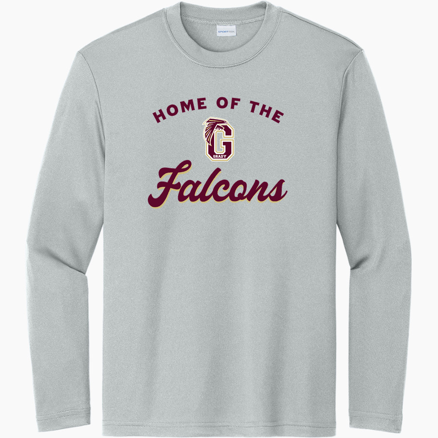 WM E GRADY VOC TECH SCHOOL FALCONS <span class="pdp-name-mascot">GRADY HIGH SCHOOL FALCONS</span> Sport-Tek Youth Long Sleeve PosiCharge Competitor Tee
