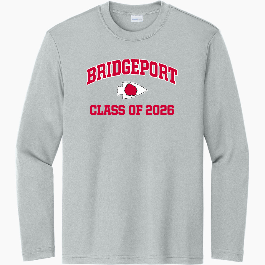 BRIDGEPORT HIGH SCHOOL INDIANS <span class="pdp-name-mascot">BRIDGEPORT INDIANS</span> Sport-Tek Youth Long Sleeve PosiCharge Competitor Tee