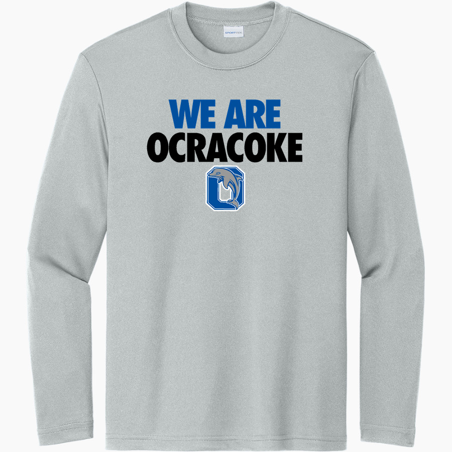 OCRACOKE SCHOOL DOLPHINS <span class="pdp-name-mascot">OCRACOKE DOLPHINS</span> Sport-Tek Youth Long Sleeve PosiCharge Competitor Tee