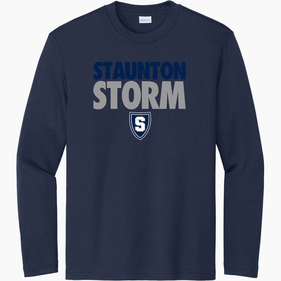 STAUNTON HIGH SCHOOL STORM <span class="pdp-name-mascot">STORM STORM</span> Sport-Tek Youth Long Sleeve PosiCharge Competitor Tee