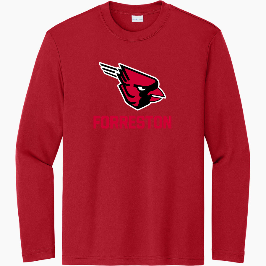 FORRESTON HIGH SCHOOL CARDINALS <span class="pdp-name-mascot">FORRESTON CARDINALS</span> Sport-Tek Youth Long Sleeve PosiCharge Competitor Tee