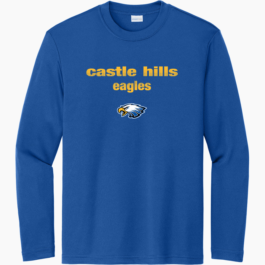 The Christian School at Castle Hills EAGLES Sport-Tek Youth Long Sleeve PosiCharge Competitor Tee