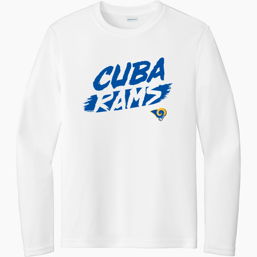 CUBA HIGH SCHOOL RAMS Sport-Tek Youth Long Sleeve PosiCharge Competitor Tee