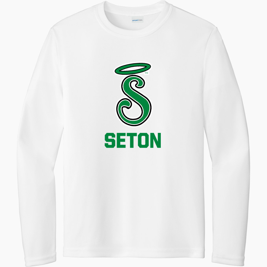 SETON HIGH SCHOOL SAINTS <span class="pdp-name-mascot">SETON SAINTS</span> Sport-Tek Youth Long Sleeve PosiCharge Competitor Tee