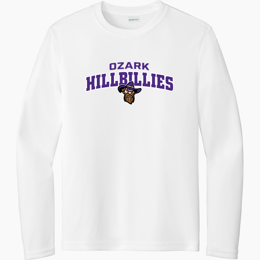 OZARK HIGH SCHOOL HILLBILLIES <span class="pdp-name-mascot">OZARK HILLBILLIES</span> Sport-Tek Youth Long Sleeve PosiCharge Competitor Tee