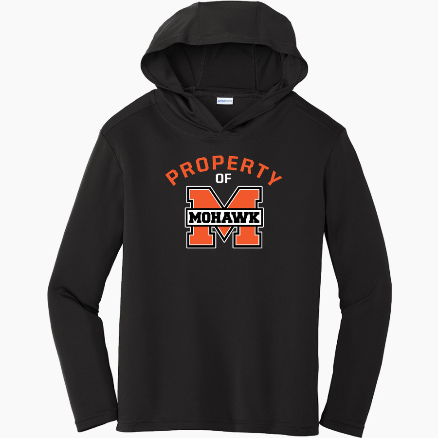 MOHAWK HIGH SCHOOL Mustangs Sport-Tek Youth PosiCharge Competitor Hooded Pullover