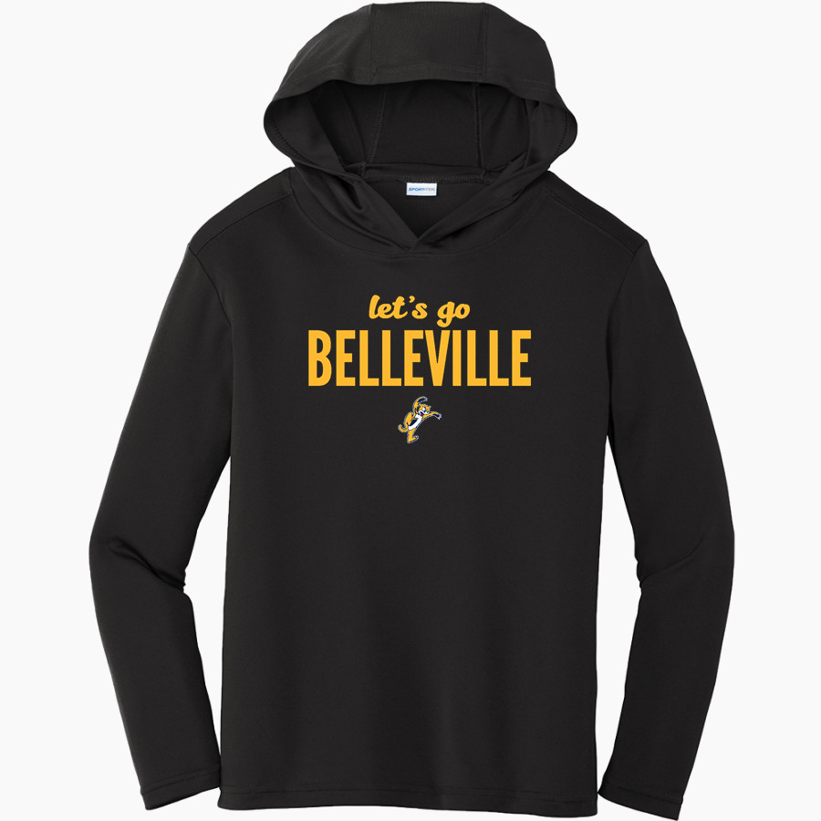 BELLEVILLE HIGH SCHOOL WILDCATS <span class="pdp-name-mascot">BELLEVILLE WILDCATS</span> Sport-Tek Youth PosiCharge Competitor Hooded Pullover